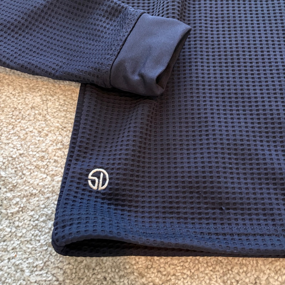 Men's Navy Quarter-Zip Jacket - Picture 3 of 10